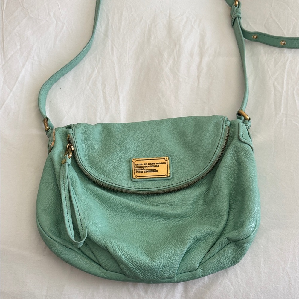 Marc By Marc Jacobs Aqua Leather Crossbody Bag
